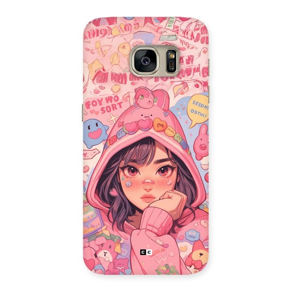 Cute Anime Girl Back Case for Galaxy S7