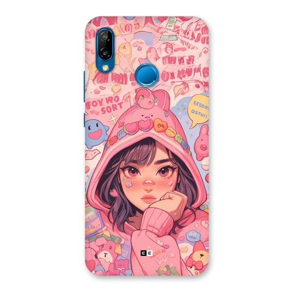 Cute Anime Girl Back Case for Huawei P20 Lite