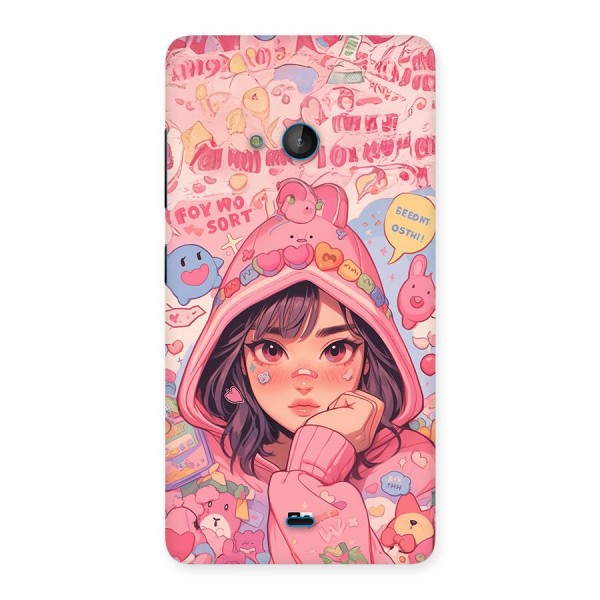 Cute Anime Girl Back Case for Lumia 540