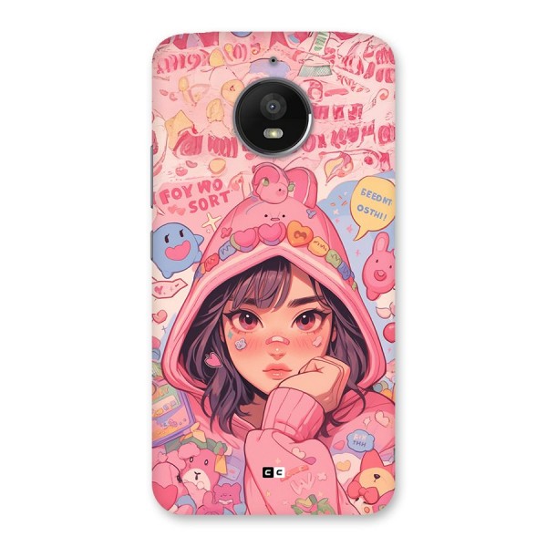 Cute Anime Girl Back Case for Moto E4 Plus