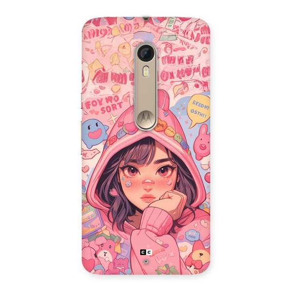 Cute Anime Girl Back Case for Moto X Style