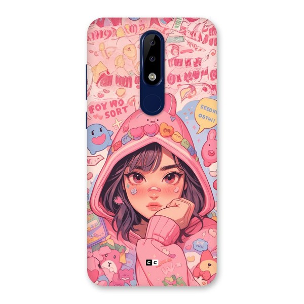 Cute Anime Girl Back Case for Nokia 5.1 Plus