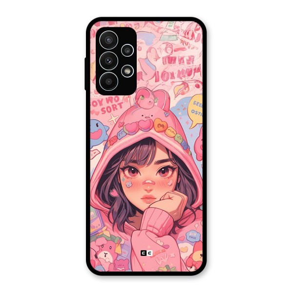 Cute Anime Girl Glass Back Case for Galaxy A23