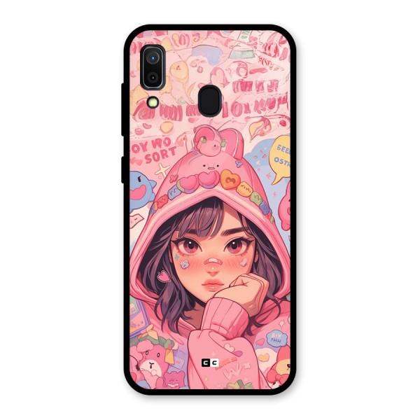 Cute Anime Girl Glass Back Case for Galaxy A30