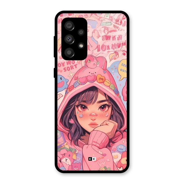 Cute Anime Girl Glass Back Case for Galaxy A32