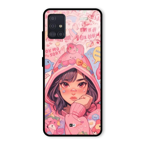 Cute Anime Girl Glass Back Case for Galaxy A51