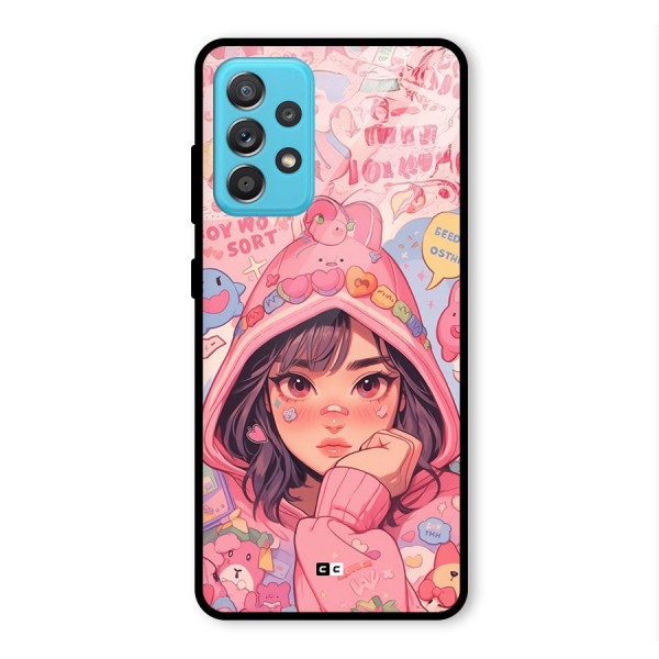 Cute Anime Girl Glass Back Case for Galaxy A52