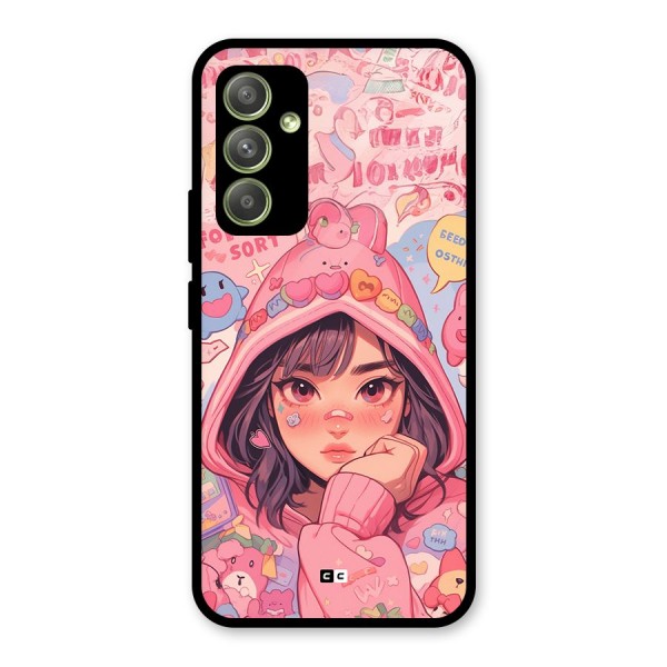 Cute Anime Girl Glass Back Case for Galaxy A54