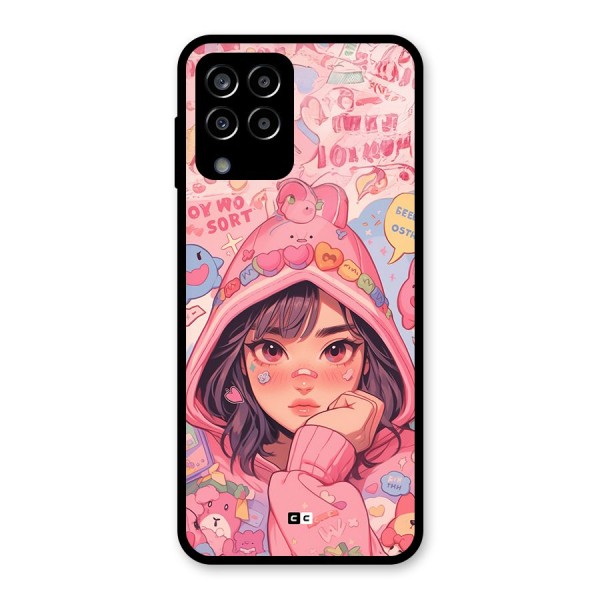 Cute Anime Girl Glass Back Case for Galaxy M33