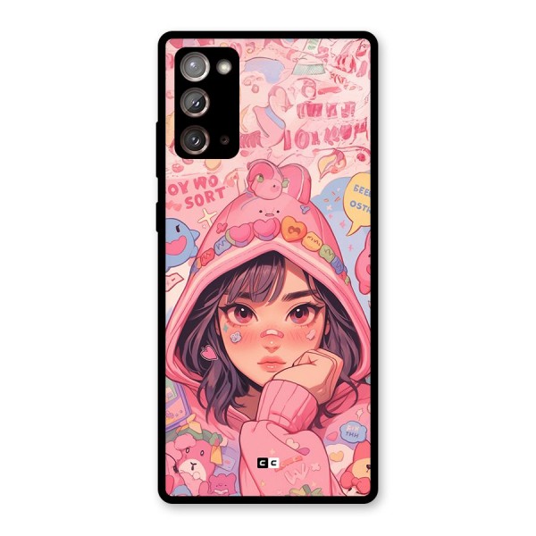 Cute Anime Girl Glass Back Case for Galaxy Note 20