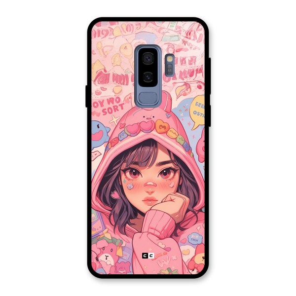 Cute Anime Girl Glass Back Case for Galaxy S9 Plus