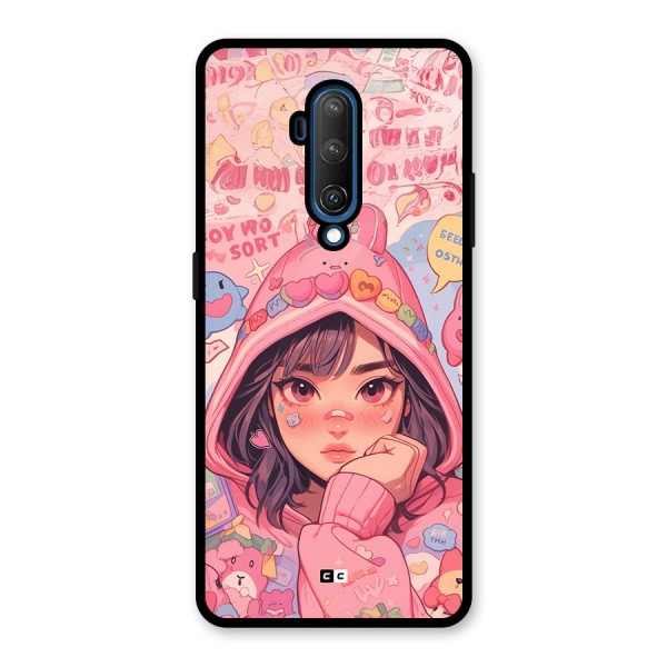 Cute Anime Girl Glass Back Case for OnePlus 7T Pro