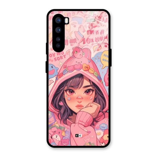 Cute Anime Girl Glass Back Case for OnePlus Nord