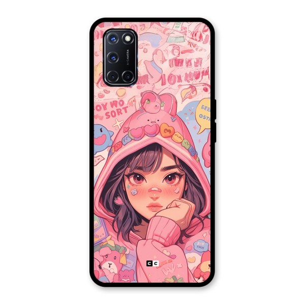 Cute Anime Girl Glass Back Case for Oppo A52