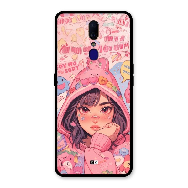 Cute Anime Girl Glass Back Case for Oppo F11