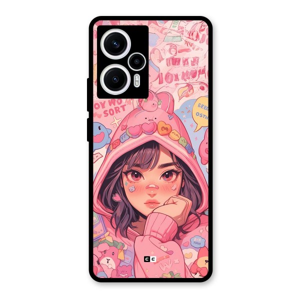 Cute Anime Girl Glass Back Case for Poco F5