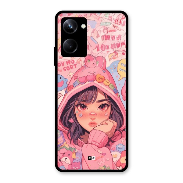 Cute Anime Girl Glass Back Case for Realme 10 Pro