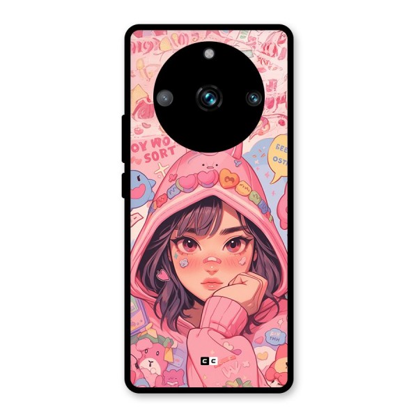 Cute Anime Girl Glass Back Case for Realme 11 Pro