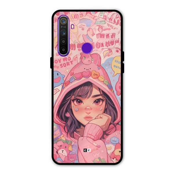 Cute Anime Girl Glass Back Case for Realme 5s