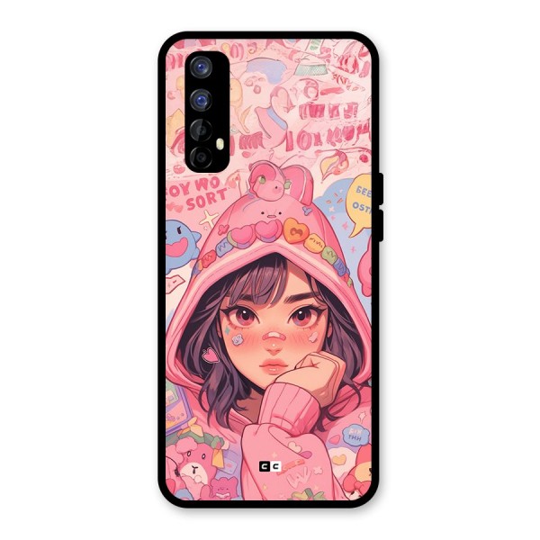 Cute Anime Girl Glass Back Case for Realme 7