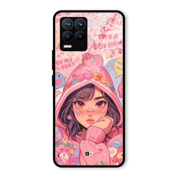 Cute Anime Girl Glass Back Case for Realme 8