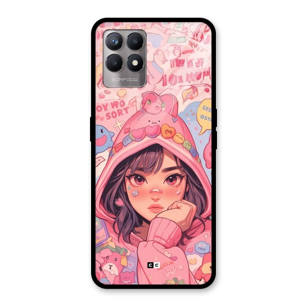 Cute Anime Girl Glass Back Case for Realme 8i