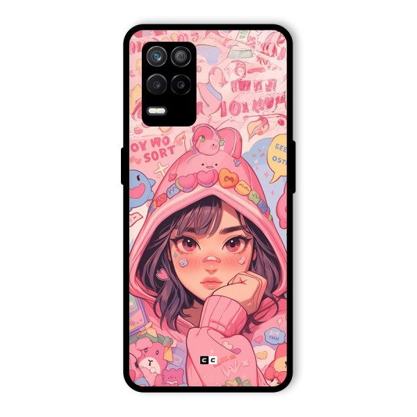 Cute Anime Girl Glass Back Case for Realme 8s 5G