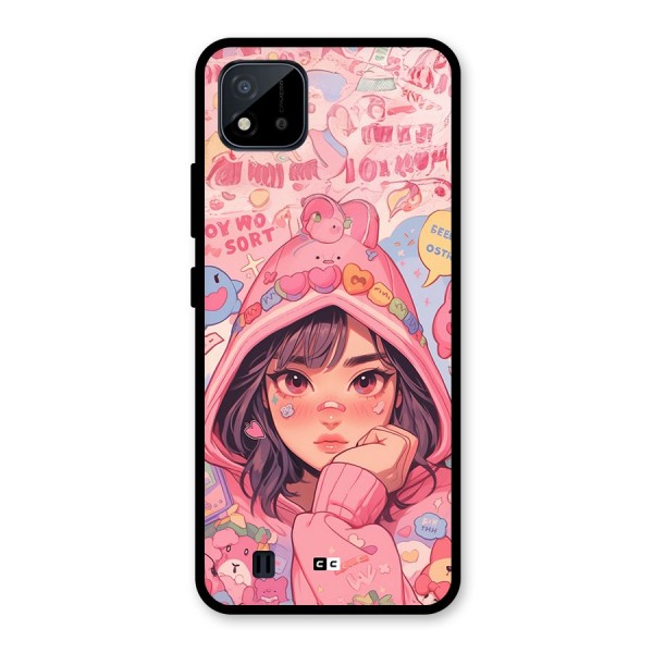 Cute Anime Girl Glass Back Case for Realme C11 2021