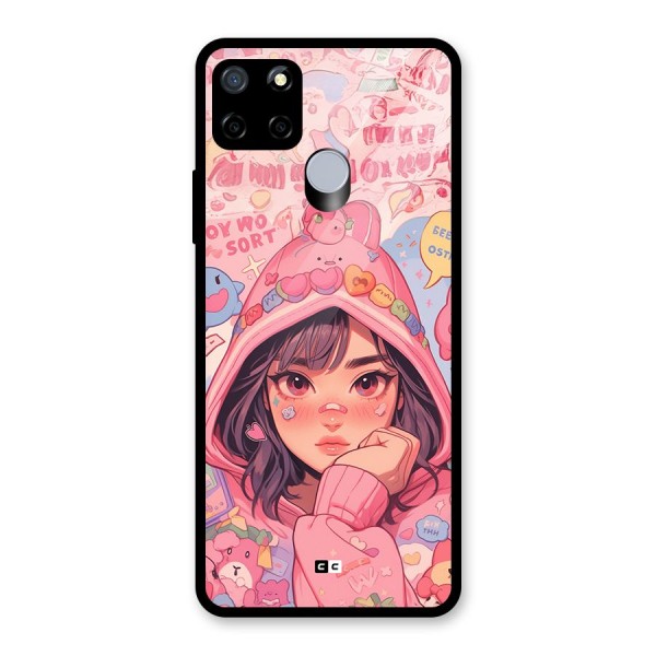 Cute Anime Girl Glass Back Case for Realme C15