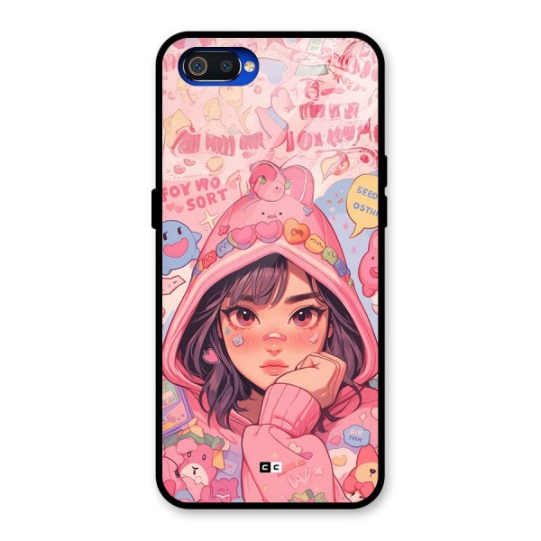 Cute Anime Girl Glass Back Case for Realme C2