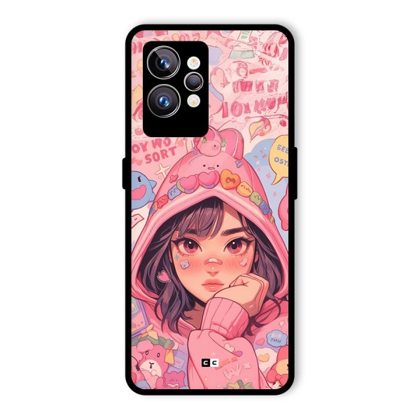 Cute Anime Girl Glass Back Case for Realme GT2 Pro