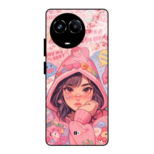 Cute Anime Girl Glass Back Case for Realme Narzo 60X