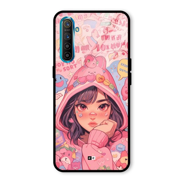 Cute Anime Girl Glass Back Case for Realme XT