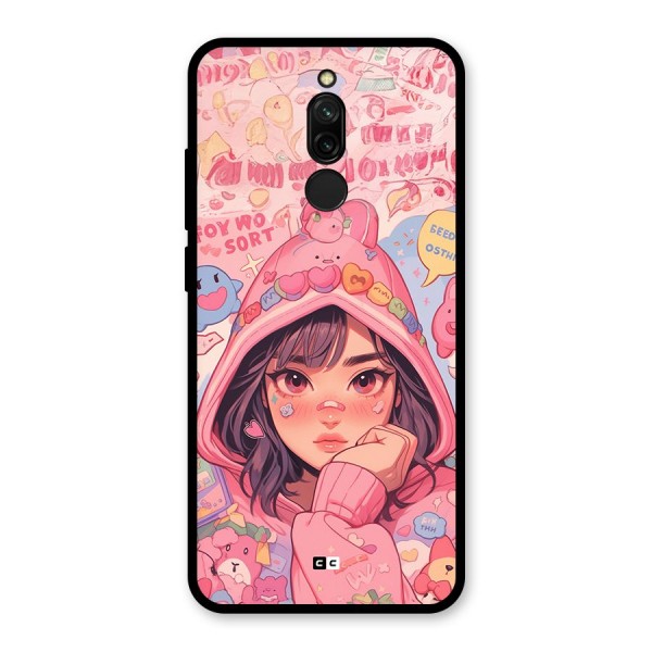 Cute Anime Girl Glass Back Case for Redmi 8