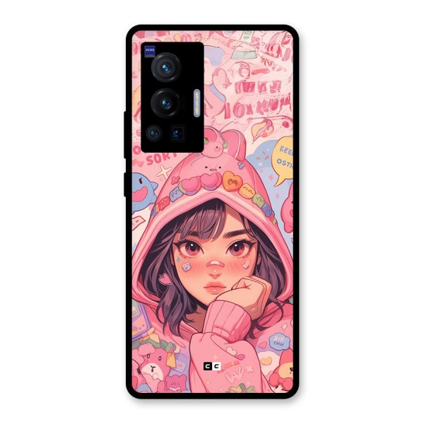 Cute Anime Girl Glass Back Case for Vivo X70 Pro