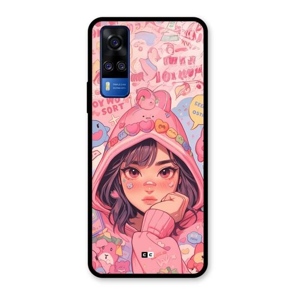 Cute Anime Girl Glass Back Case for Vivo Y51