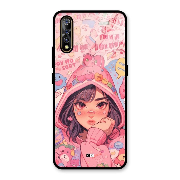 Cute Anime Girl Glass Back Case for Vivo Z1x