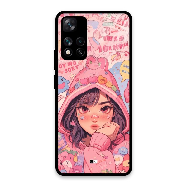 Cute Anime Girl Glass Back Case for Xiaomi 11i 5G