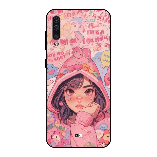 Cute Anime Girl Metal Back Case for Galaxy A50s