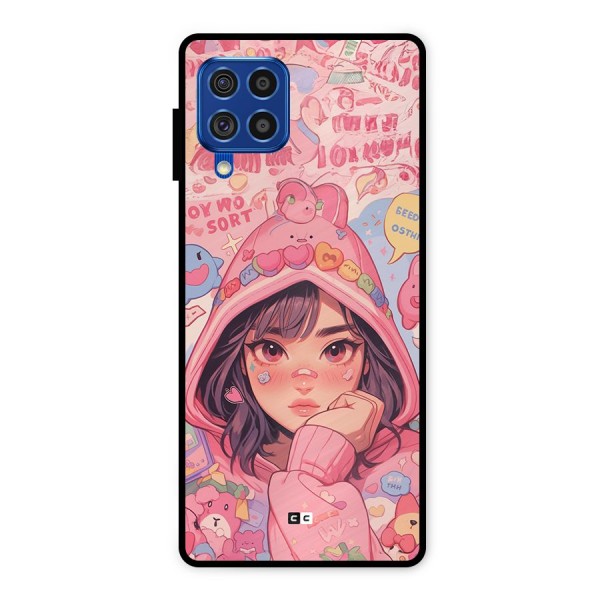 Cute Anime Girl Metal Back Case for Galaxy F62