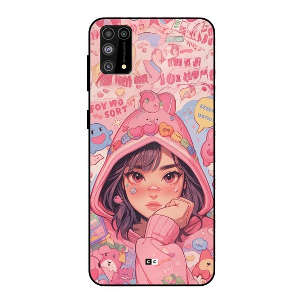 Cute Anime Girl Metal Back Case for Galaxy M31