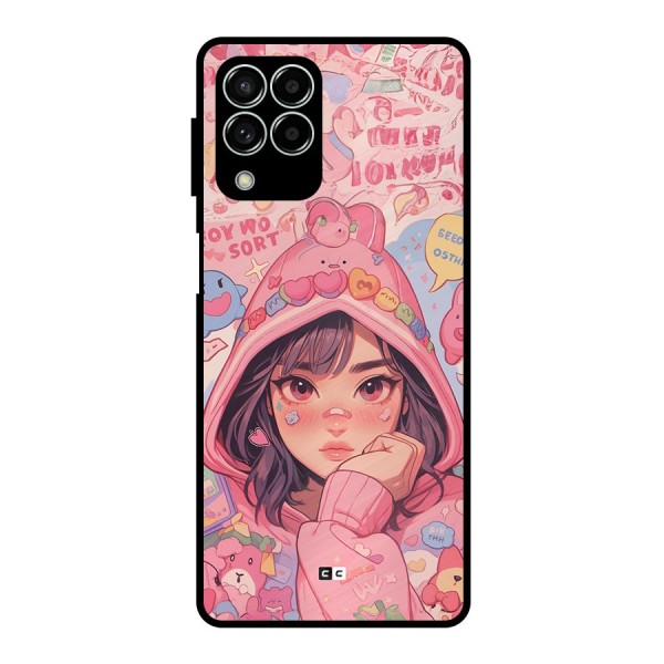 Cute Anime Girl Metal Back Case for Galaxy M33