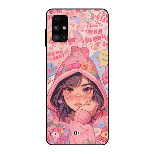 Cute Anime Girl Metal Back Case for Galaxy M51