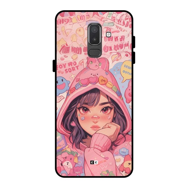 Cute Anime Girl Metal Back Case for Galaxy On8 (2018)