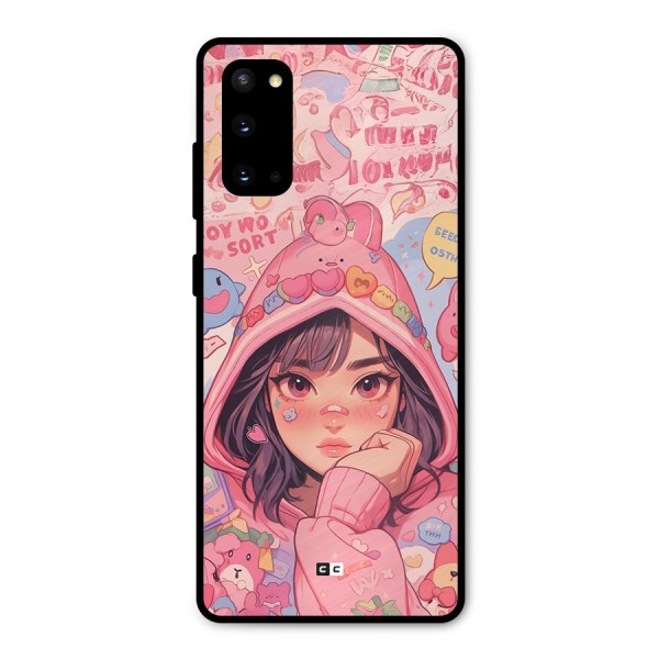 Cute Anime Girl Metal Back Case for Galaxy S20