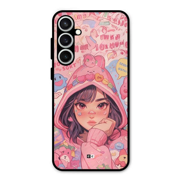 Cute Anime Girl Metal Back Case for Galaxy S23 FE