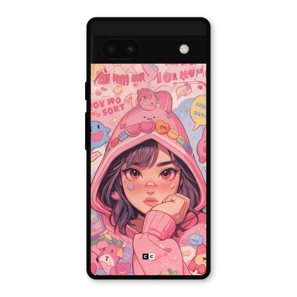 Cute Anime Girl Metal Back Case for Google Pixel 6a