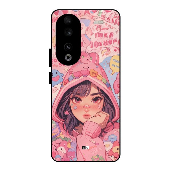 Cute Anime Girl Metal Back Case for Honor 90