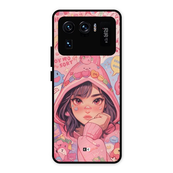 Cute Anime Girl Metal Back Case for Mi 11 Ultra