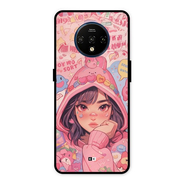 Cute Anime Girl Metal Back Case for OnePlus 7T